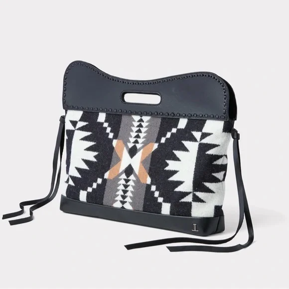 Lucchese Black and White Geometric Clutch - Picture 2 of 2